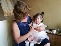 Met dochtertje Margarita