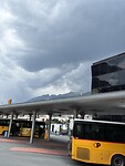 Onweer boven Visp busstation