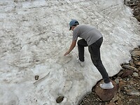Sneeuw op Langfluh