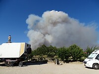 Bosbrand bij camping O Tempo Parou