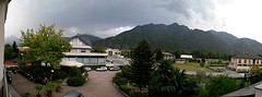 Uitzicht vanuit hotelkamer in Domodossola