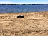 Beach at Big Detroit Lakes.