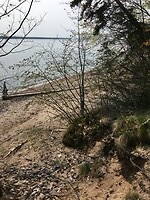The nature trail along the shore of Lake Superior.