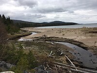 The rugged beach