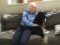 Bijke and Femke on the couch, in Thunder Bay