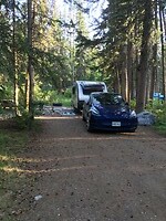 Campsite at the Bow River Campground