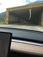 Tunnel to protect the highway from avalanches