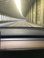 Driving through the tunnel