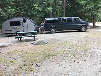 Towed by Jeremy's van (the super nice carpet man)