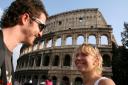 Saampjes voor het Colosseum