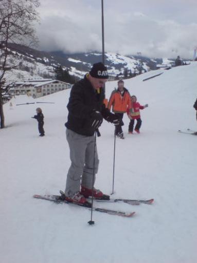 Pappa on skies