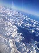 uitzicht van onze vlucht van Christchurch naar Auckland