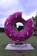 het stadje Springfield in NZ heeft natuurlijk ook een donut!