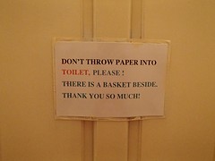 Aziatische toilet regel