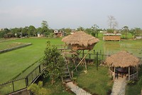 uitzicht van onze kamer in chitwan