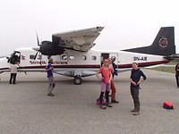 onze vlucht van Lukla terug naar Kathmandu
