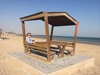 Het strand van Bandar Lengeh
