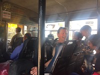 In de bus van Bharatpur naar Agra