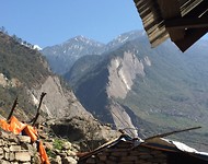 Een bergkam vanuit Dobhan gezien