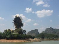 Kyauk Kalap, smalle rots met Pagoda