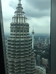 Op een van de twee Petronas Towers