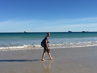 Een ochtendwandeling over Cable Beach, Broome