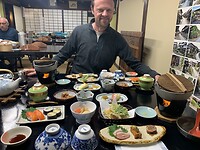 Het avondmaal in het guesthouse in Magome