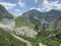 Pad bij de col de Bise