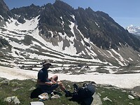 Lunchen op de col de Besson