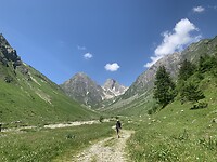 De afdaling vanaf de col de Besson naar Valezan