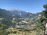Uitzicht over vallei van Modane