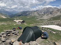 Bivakkeren bij refuge Mont Thabor