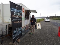 Koffie tentje bij Sandbay