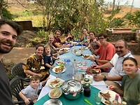 Spontaan BBQ'en op zondag na de kerk!