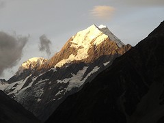 d DSC02775_Mt Cook in de onder gaande zon