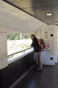 IMG_3717_TranzAlpine van Greymouth naar Christchurch - Bep in de open wagon