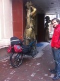 Ook Chiels fiets helemaal bepakt