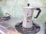 Goede koffie zetten. Lekker!