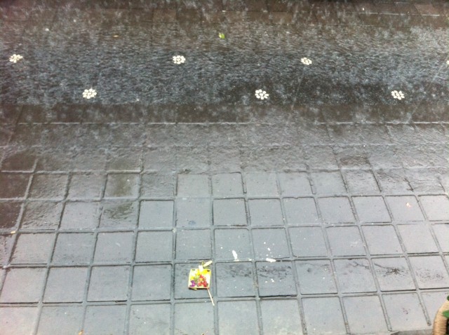 oh jee, regen net 2 uur voor de optocht...