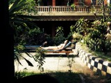 nog een laatste relaxemoment bij Hotel Lumbung Sari