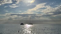 Zeilboot in zee