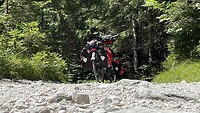 Laatste dag door het grove gravel