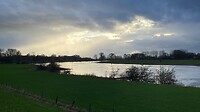 mooie lucht boven de IJssel bij Doesburg