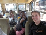 In de bus