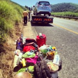 Camp on the freeway