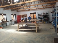 Overzichtsfoto werkplaats, vergelijk met foto,s 17 september!