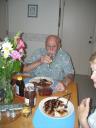 John is enjoying those pancakes