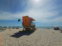 The lifeguard heeft een hip huisje
