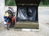 Bearproof afvalbak (open)
