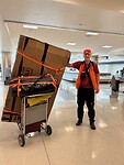 My luggage cart and me on Washington DC